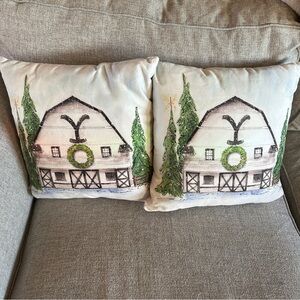Yellowstone Dutton Decorative Holiday Throw Pillows with Inserts Set of 2